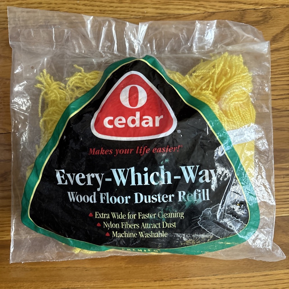 1997 NEW O Cedar Wood Floor Duster Refill Every-Which-Way Nylon Washable #257